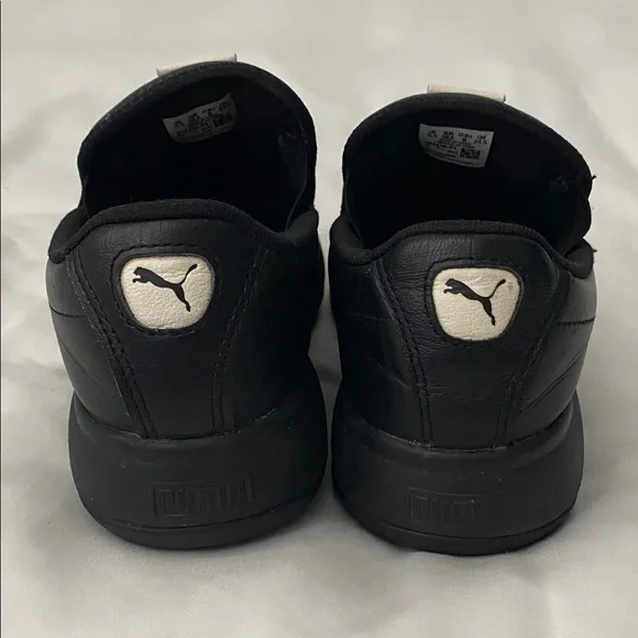Puma Mayu Black Leather Puffy Slip On Sneakers Size 8 Women’s - Picture 9 of 14